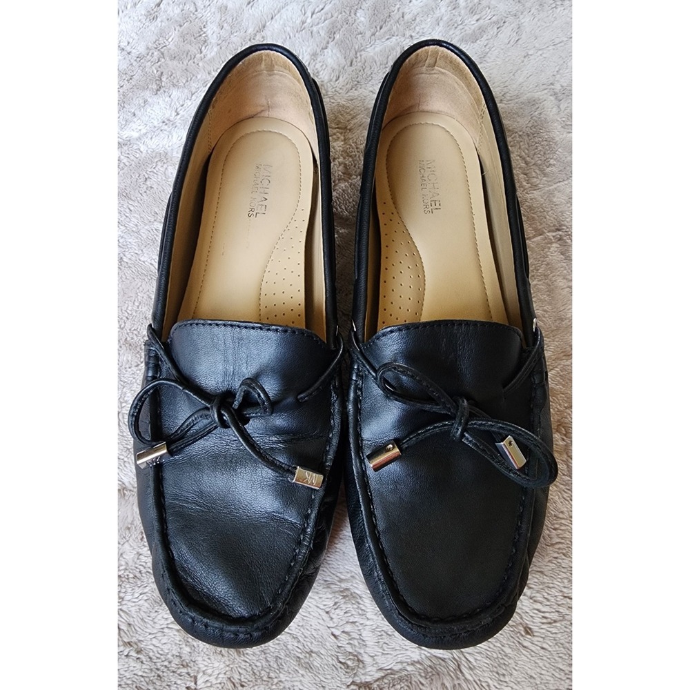 Michael Kors Daisy Moccasin Black Leather Flat Shoes Womens 8 40F3DSFP1L